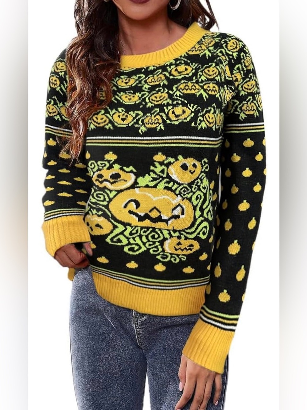 Halloween Knitted Sweater for Women Winter Size Large New